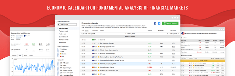 Tradays Economic Calendar Preview Wordpress Plugin - Rating, Reviews, Demo & Download