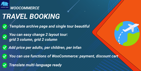 Travel Booking For WooCommerce Preview Wordpress Plugin - Rating, Reviews, Demo & Download