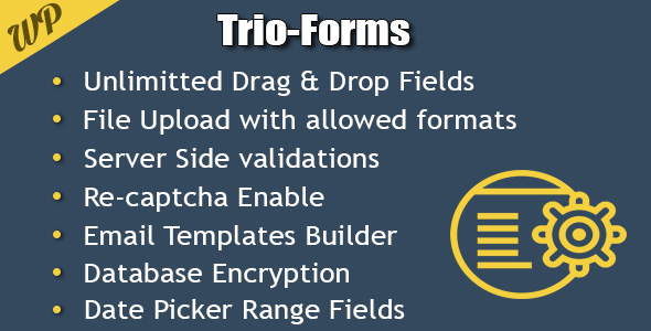 Trio-Forms Custom Forms Builder Preview Wordpress Plugin - Rating, Reviews, Demo & Download