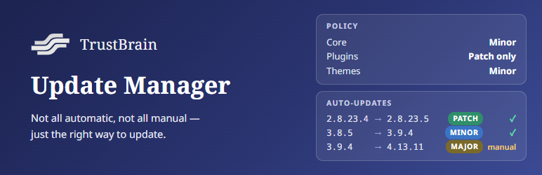 TrustBrain Update Manager Preview Wordpress Plugin - Rating, Reviews, Demo & Download