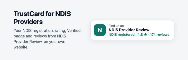 TrustCard For NDIS Providers Preview Wordpress Plugin - Rating, Reviews, Demo & Download