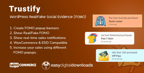 Trustify – WordPress Fake Social Evidence Preview - Rating, Reviews, Demo & Download