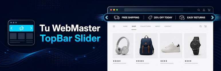 Tu WebMaster TopBar Slider Preview Wordpress Plugin - Rating, Reviews, Demo & Download
