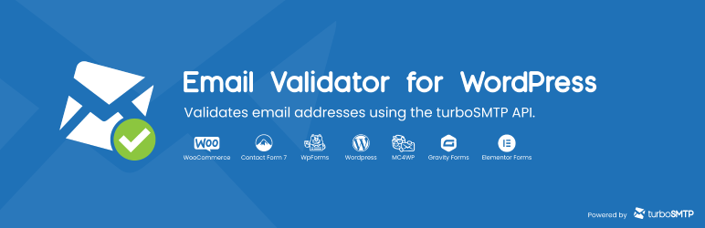 TurboSMTP Email Validator Preview Wordpress Plugin - Rating, Reviews, Demo & Download