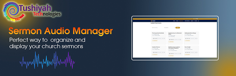 Tushiyah Sermon Audio Manager Preview Wordpress Plugin - Rating, Reviews, Demo & Download