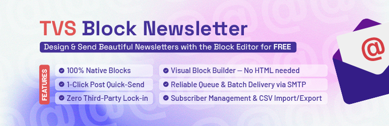TVS Block Newsletter Preview Wordpress Plugin - Rating, Reviews, Demo & Download