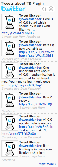 Tweet Blender Preview Wordpress Plugin - Rating, Reviews, Demo & Download