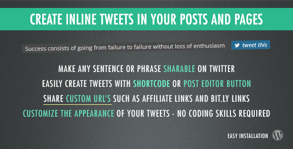 Tweet This – Share On Twitter WordPress Plugin Preview - Rating, Reviews, Demo & Download