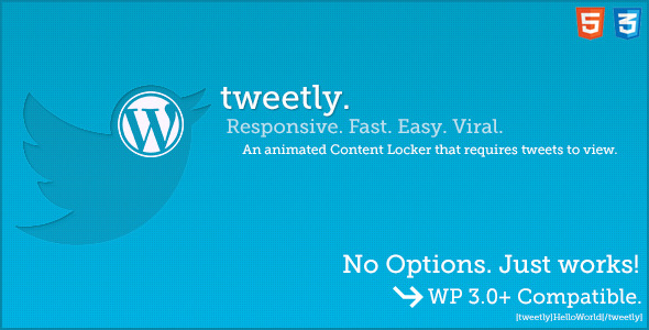 Tweetly – Stylish Tweet To Unlock Wordpress Plugin Preview - Rating, Reviews, Demo & Download