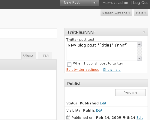 TwitPlusNNNF Preview Wordpress Plugin - Rating, Reviews, Demo & Download