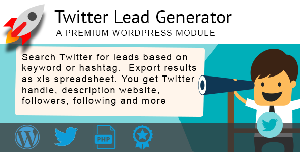 Twitter Lead Generator Preview Wordpress Plugin - Rating, Reviews, Demo & Download