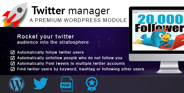 Twitter Manager WP Plugin Preview - Rating, Reviews, Demo & Download