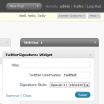 Twitter Signatures Widget