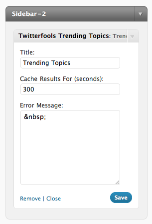 TwitterFools Trending Topics Preview Wordpress Plugin - Rating, Reviews, Demo & Download