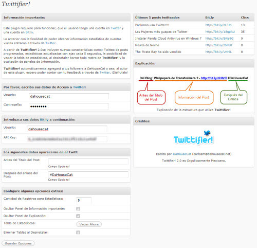Twittifier Preview Wordpress Plugin - Rating, Reviews, Demo & Download