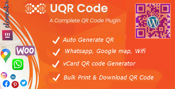 U QR Code Generator Plugin for Wordpress Preview - Rating, Reviews, Demo & Download