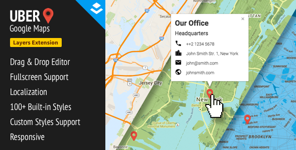 UBER Google Maps For Layers Preview Wordpress Plugin - Rating, Reviews, Demo & Download