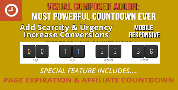 Ultimate Addon For WPBakery Page Builder: Scarcity Countdown Preview Wordpress Plugin - Rating, Reviews, Demo & Download
