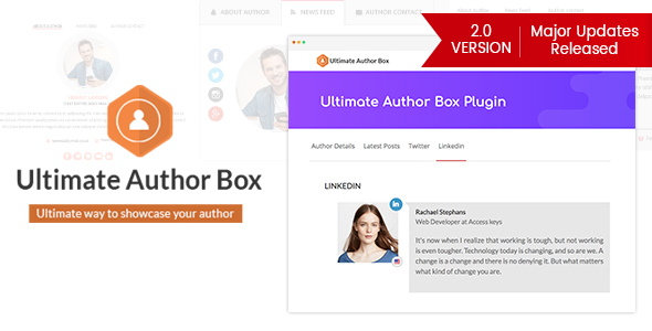 Ultimate Author Box – Responsive Post/Article Author Section Plugin For WordPress Preview - Rating, Reviews, Demo & Download