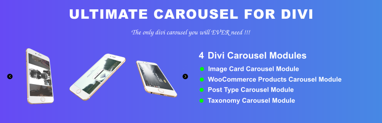 Ultimate Carousel For Divi Preview Wordpress Plugin - Rating, Reviews, Demo & Download