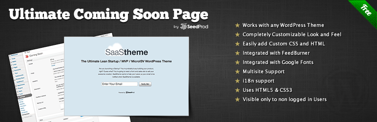 Ultimate Coming Soon Page Preview Wordpress Plugin - Rating, Reviews, Demo & Download