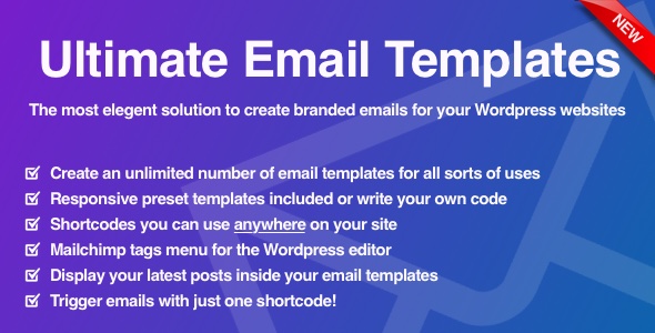 Ultimate Email Template System Plugin for Wordpress Preview - Rating, Reviews, Demo & Download