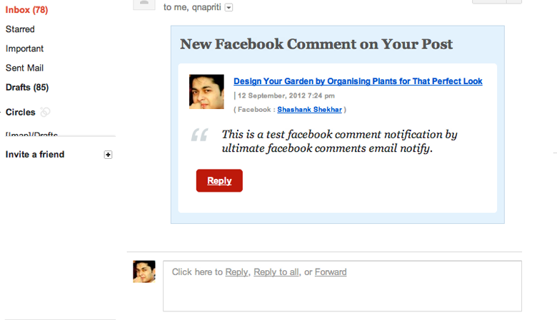 Ultimate Facebook Comments Email Notify Preview Wordpress Plugin - Rating, Reviews, Demo & Download
