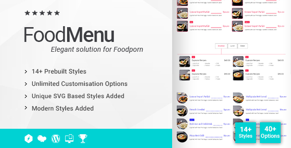 Ultimate Food Menu Addon For WPBakery Page Builder Preview Wordpress Plugin - Rating, Reviews, Demo & Download