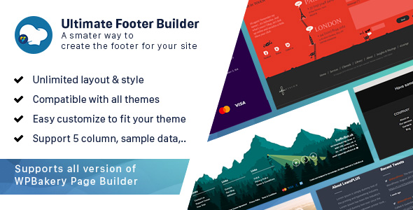 Ultimate Footer Builder – Addon WPBakery Page Builder (formerly Visual Composer) Preview Wordpress Plugin - Rating, Reviews, Demo & Download