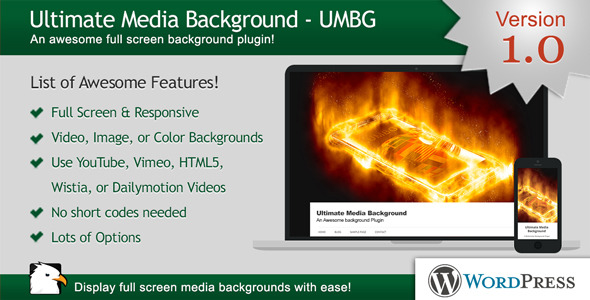 Ultimate Media Background Plugin for Wordpress Preview - Rating, Reviews, Demo & Download