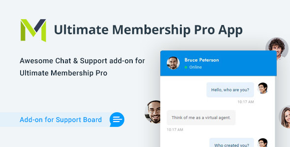 Ultimate Membership Pro Chat & Tickets App For Support Board Preview Wordpress Plugin - Rating, Reviews, Demo & Download