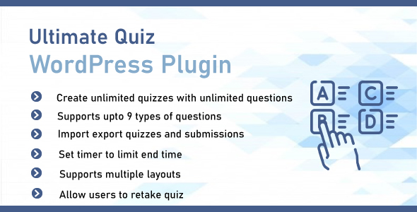 Ultimate Quiz Plugin For WordPress Preview - Rating, Reviews, Demo & Download
