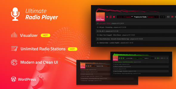 Ultimate Radio Player Wordpress Plugin Preview - Rating, Reviews, Demo & Download