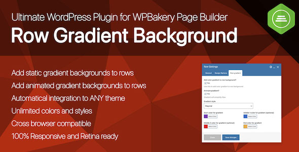 Ultimate Row Gradient Background For WPBakery Page Builder WordPress Plugin Preview - Rating, Reviews, Demo & Download