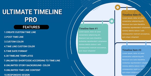 Ultimate Timeline – Responsive  Timeline History Preview Wordpress Plugin - Rating, Reviews, Demo & Download