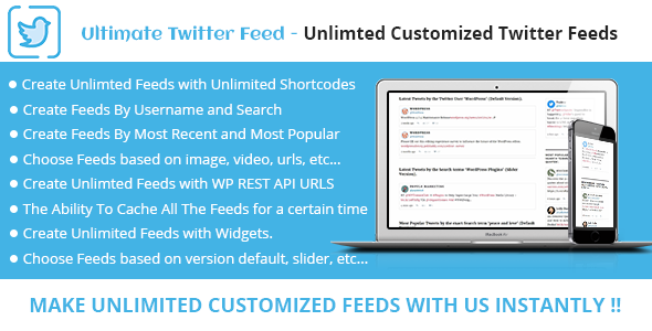Ultimate Twitter Feed Pro Preview Wordpress Plugin - Rating, Reviews, Demo & Download