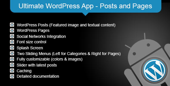 Ultimate WordPress App – Posts And Pages Preview - Rating, Reviews, Demo & Download