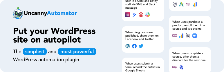 Uncanny Automator – Easy Automation, Integration, Webhooks & Workflow Builder Plugin Preview - Rating, Reviews, Demo & Download