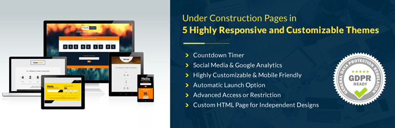 Under Construction / Maintenance Mode From Acurax Preview Wordpress Plugin - Rating, Reviews, Demo & Download