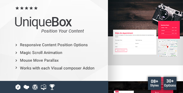 Unique Box For All Addon For WPBakery Page Builder Preview Wordpress Plugin - Rating, Reviews, Demo & Download