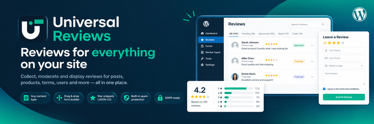 Universal Reviews Preview Wordpress Plugin - Rating, Reviews, Demo & Download
