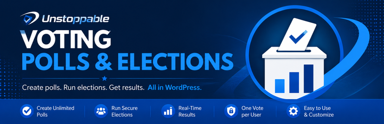 Unstoppable Voting, Polls & Elections Preview Wordpress Plugin - Rating, Reviews, Demo & Download