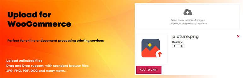 Uploads For WooCommerce Preview Wordpress Plugin - Rating, Reviews, Demo & Download