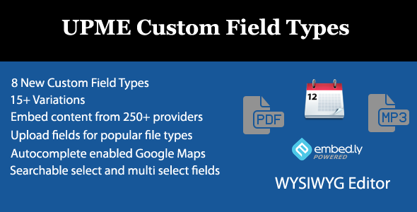 UPME Custom Field Types Preview Wordpress Plugin - Rating, Reviews, Demo & Download