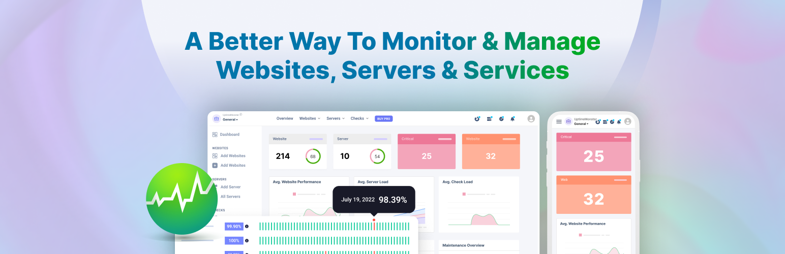 UptimeMonster Site Monitor Preview Wordpress Plugin - Rating, Reviews, Demo & Download