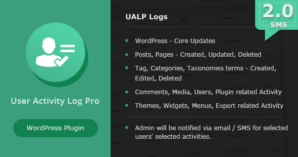 User Activity Log PRO Plugin for Wordpress Preview - Rating, Reviews, Demo & Download