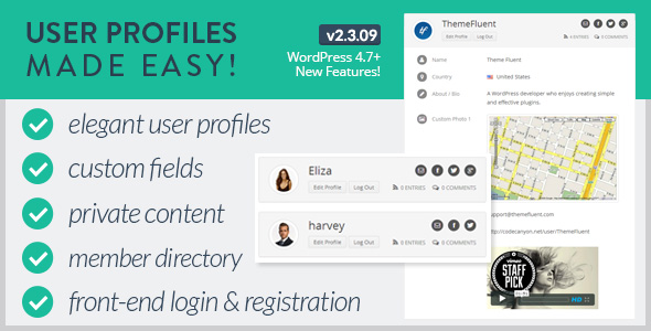 User Profiles Made Easy – WordPress Plugin Preview - Rating, Reviews, Demo & Download