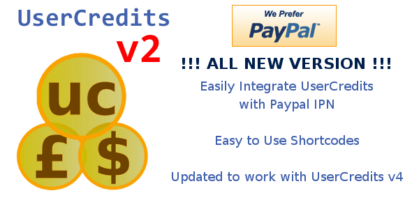 UserCredits Plugin for Wordpress – PayPal IPN Add-On Preview - Rating, Reviews, Demo & Download