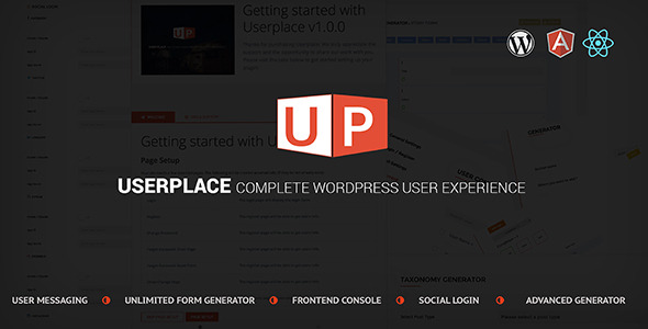 UserPlace – Complete WordPress User Experience  Preview - Rating, Reviews, Demo & Download