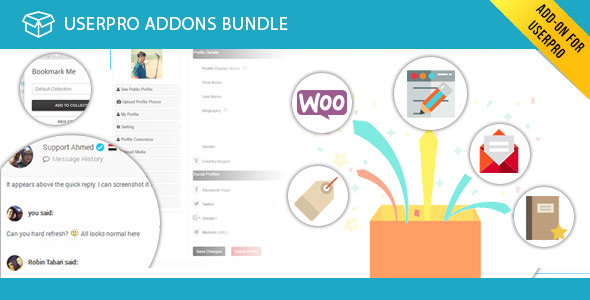 UserPro Addons Bundle Preview Wordpress Plugin - Rating, Reviews, Demo & Download